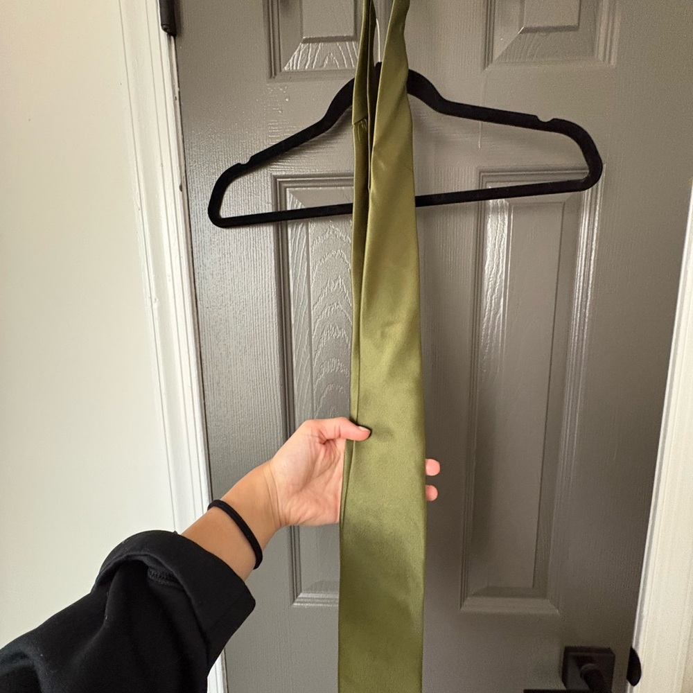 Classic Olive Green Tie for Men